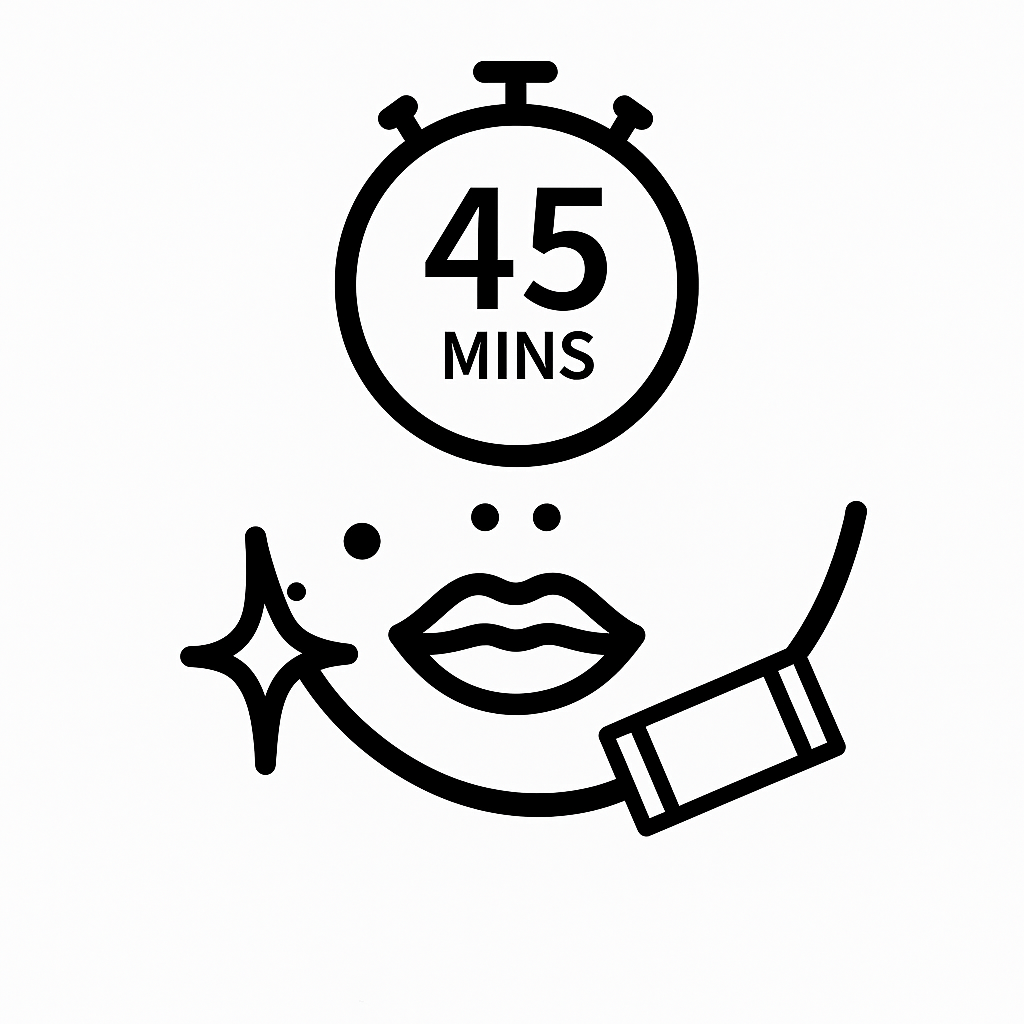 Mouth with nicotine pouch